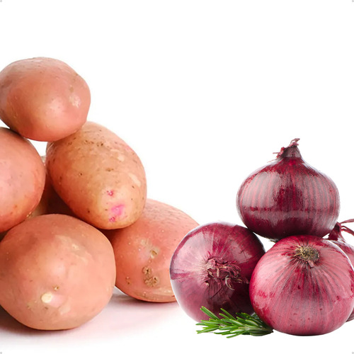 Kit Batata Asterix Premium 3kg E Cebola Roxa 5kg Saco