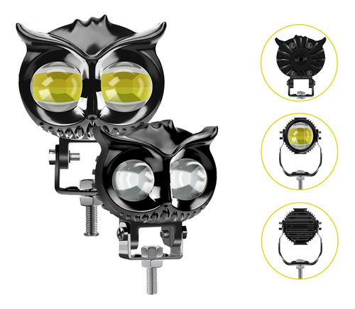 Par Luces Led Auxiliares Faros De Lupa Auto Motocicleta