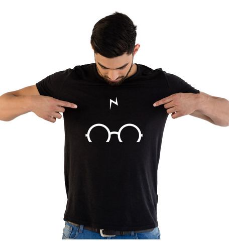 Playera Caballero Lentes Y Cicatriz De Harry Película