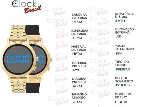 Imagem 4 de 6 de Relógio Euro Feminino Fashion Fit Dourado Eubj3407aa T4p