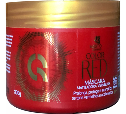 2 Máscara Color Red Hábito Cosméticos Tonalizante Vermelha