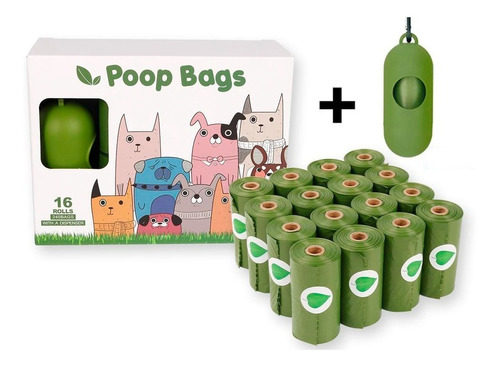 Imagen 1 de 7 de Dispensador Basura Para Mascota + 240 Bolsas Biodegradable