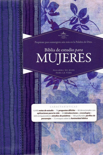 Biblia De Estudio Para Mujer Rvr Azul Floreado Tela Impresa®