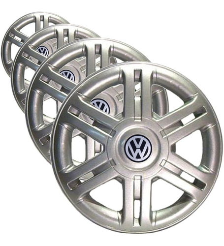 Juego X 4 Taza Rueda Univ Tu4123 13¨ Volkswagen Gol C/escudo