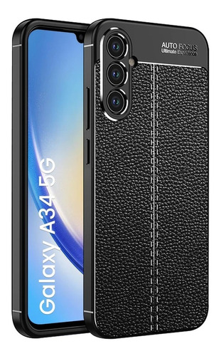 Funda Para Samsung Galaxy A34 5g Tpu Leather Case + Mica