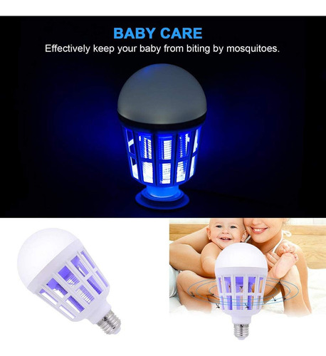 La Lámpara Led De 9 W Mata Los Insectos Uv, Repelente De Mos