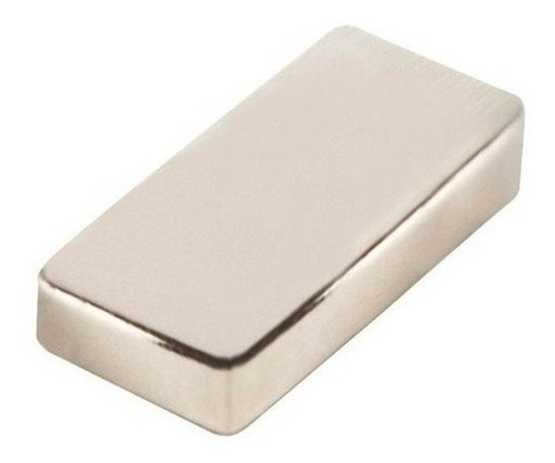 Imagen 2 de 5 de Iman De Neodimio Rectangular 50x30x10 Mm Niquleado
