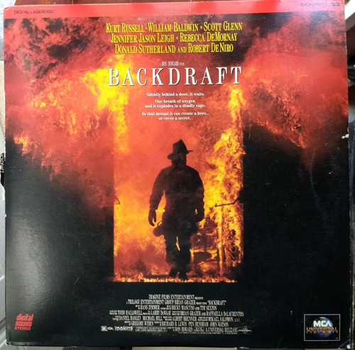 Backdraft (1991) Laserdisc 2 Laser Disc Kurt Russell De Niro (Usado)
