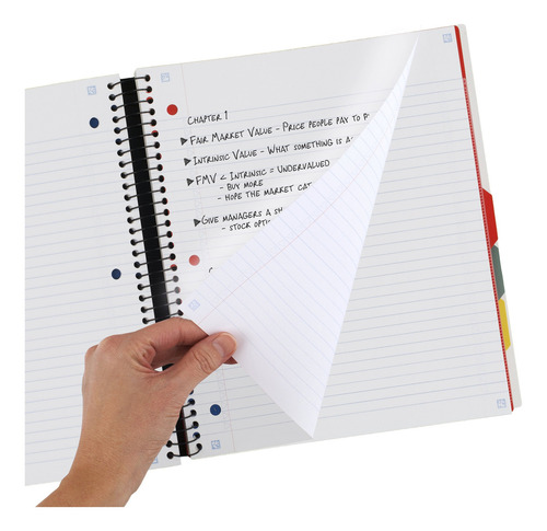 Cuaderno Advance Profesional Five Star 200 Hojas 5 Materias Color Blanco