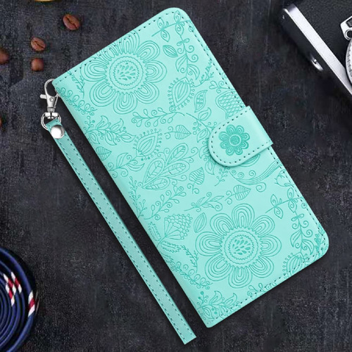 Funda De Piel Para Samsung A06 A16 A05 A15 A25 A35 A55 A14 A24 A34 A13 A12 A32 Con Estampado Floral Estampado, Funda Magnética