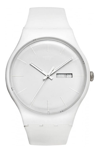 Imagen 1 de 7 de Reloj Swatch Dama White Rebel Suow701 + Envio Gratis