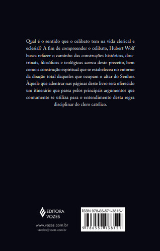Celibato: Celibato, De Wolf, Hubert. Editora Vozes, Capa Mole, Edição 1 Em Inglês Americano, 2023