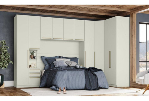 Quarto Casal Modulado Seletto 6 Peças 1 Armário Ponte + 1