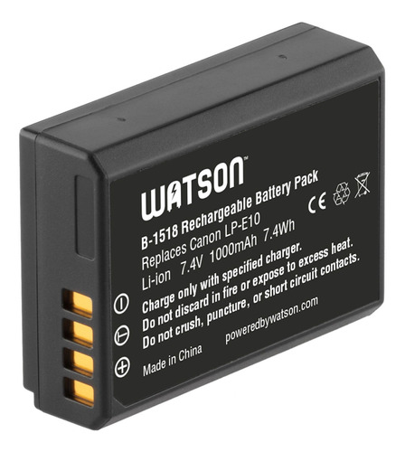 Watson Lp-e10 Lithium-ion Battery Pack (7.4v, 1000mah)