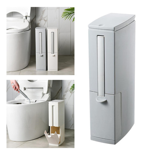 Cuarto De Baño Bote De Basura Estrecho Juego De Escobillas