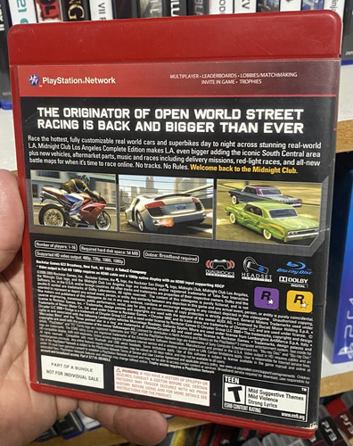 Midnight Club Complete Edition Ps3 Original Midia Fisica (Usado)