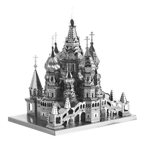 Catedral De San Basilio Moscú Rompecabezas Metálico 3d 