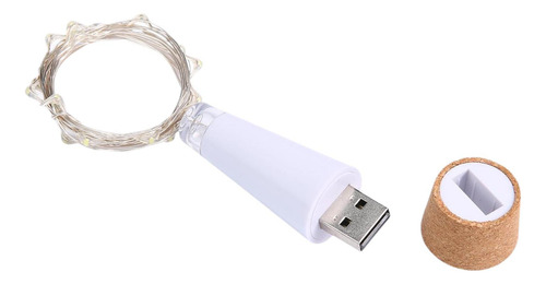 2 Luces De Corcho, Lámpara Led Usb Para Cálido