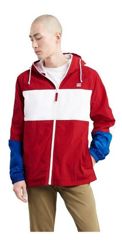 Campera Hombre Pieced Windrunner Crimson Block