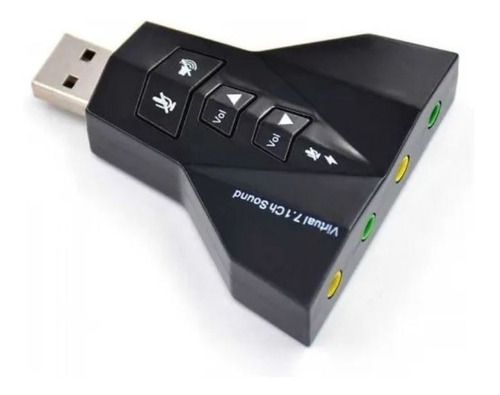 Tarjeta Sonido Usb Sistema Dual 7.1 Doble Audio Microfono Hd