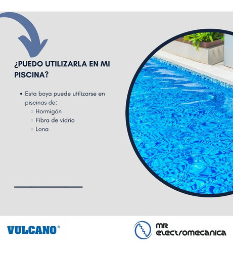 Imagen 5 de 10 de Boya Dosificadora Cloro Vulcano Con Termómetro