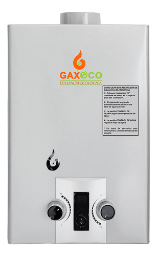 Calentador de agua a gas GLP Gaxeco Instantâneo ECO-6000HV blanco 110V/220V