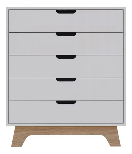 Cômoda 5 Gavetas 80cm Alice Cor Branco