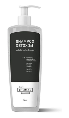 Shampoo Detox 3 Em 1 Labotrat Mr. Thomas 240ml