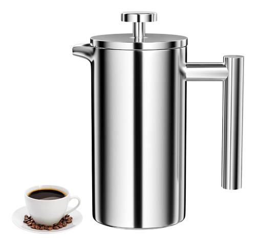 Cafetera Prensa Francesa De Acero Inoxidable 1000ml Café Té