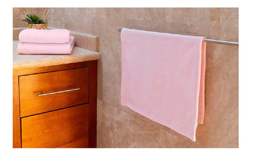 Toalla Baño Tulum Microfibra Ultrasuave Rosa Claro Tesso