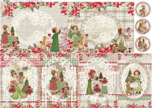 La Tiendita Lamina Seda Decoupage Shabby Navidad Mod Navsah2