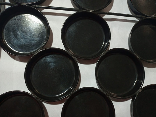 Molde Para Hamburguesas Enlozado 70x45cm 16moldes Color Negro
