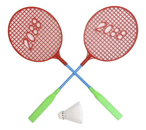 Juego Set De Raquetas Badminton Con Gallito Plastico Niños