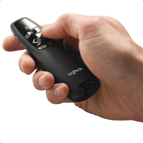 Apresentador Sem Fio Logitech R400 Com Laser Usb Alcance 15m
