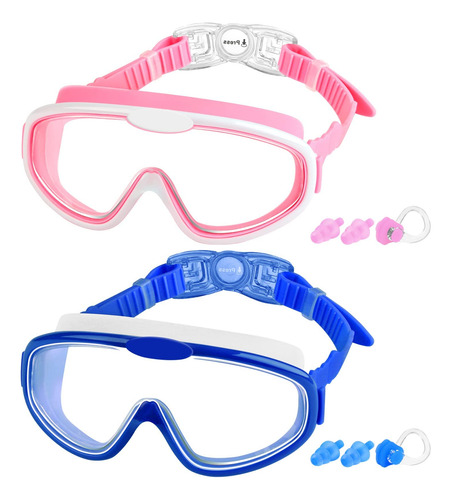 2 Pcs Gafas De Natación Para Niños, Lentes De Natación Con