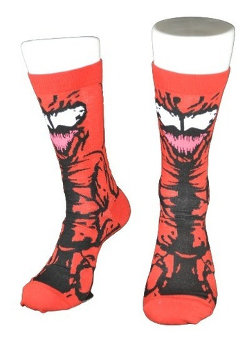 Calcetines Carnage Marvel Villano Del Cine Venom Algodon 