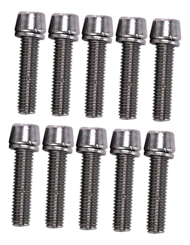 10 Unids/pack Bicicleta Pernos M5 M6 X 20mm M6 Argén M6