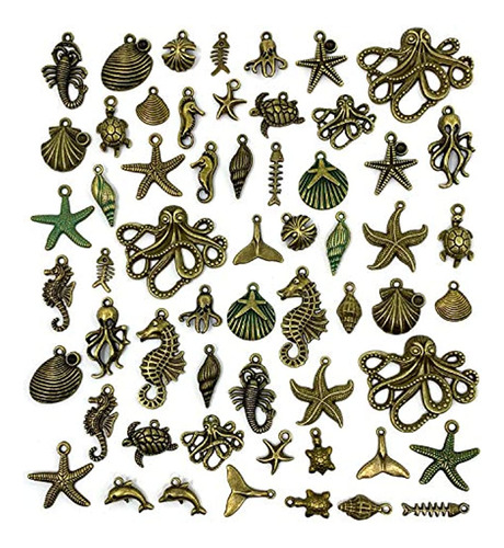 Dijes Y Medallas - Abalorios De Bronce De Océano Antiguo