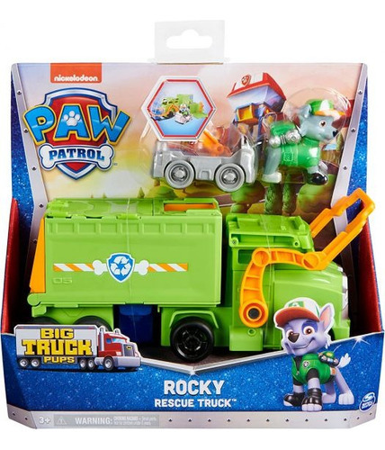 Paw Patrol Carros Big Truck Pups Transforming Color Rocky