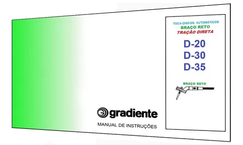 comprar Manual Dos Toca-discos Gradiente D-20, D-30 E D-35 (cópia)