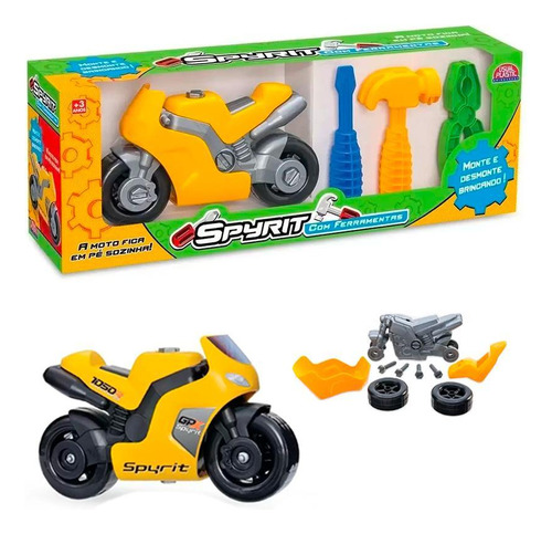 Brinquedo Spyrit - Moto Personalizada - Monte E Desmonte