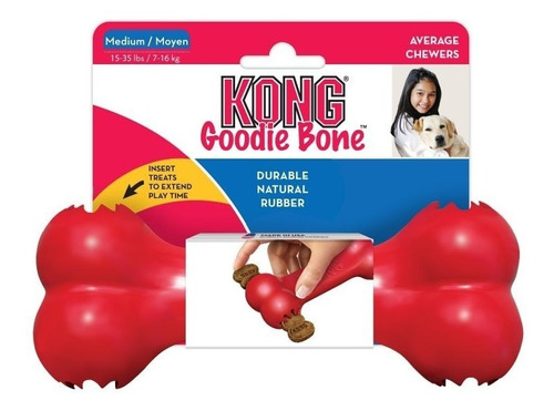 Juguete Para Perros Kong Hueso Goodie Bone Rojo Medium M