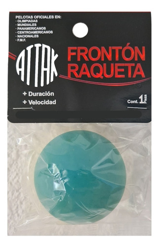 Pelota Frontón Raqueta Attak Pro 201 Azul Amarillo