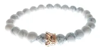 Comprar Pulsera Distancia Hombre Mujer Corona Piedra Howlita Blanco