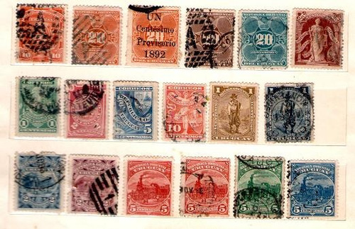 Lote 40 Estampillas De Uruguay Siglo Xix