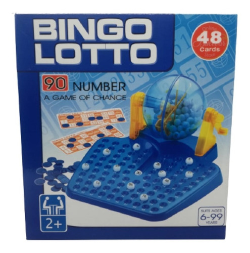 Bingo Familiar Balotera Juego Mesa 48 Cartas 90 Números