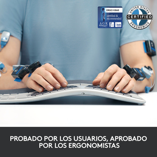 Kit Logitech Teclado Ergo K860 + Mouse Ergo Vertical Lift