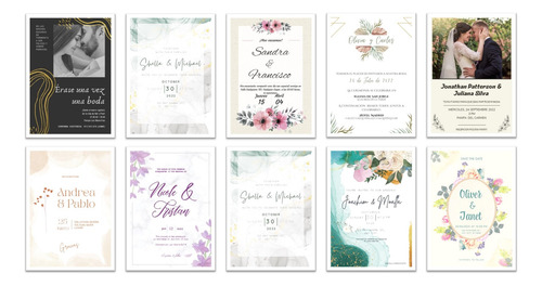 Plantillas Editables Para Invitaciones De Boda Formato .pptx