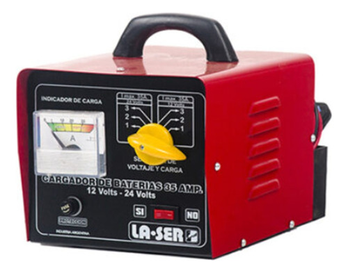 Cargador Baterías Auto Moto 12v 24v 35amp La-ser Amperimetro