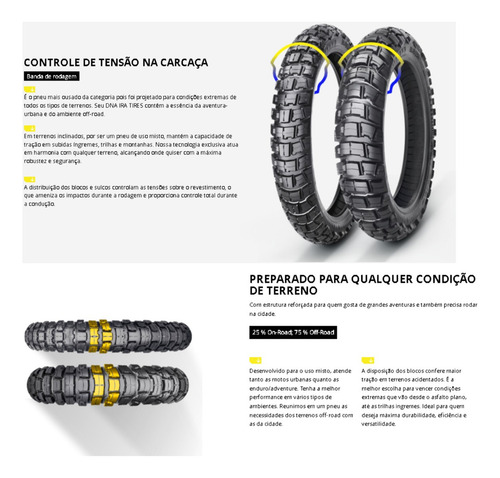 Pneu Traseiro 110/90 Aro 17 Ira Dust Honda Nxr 150 Bros